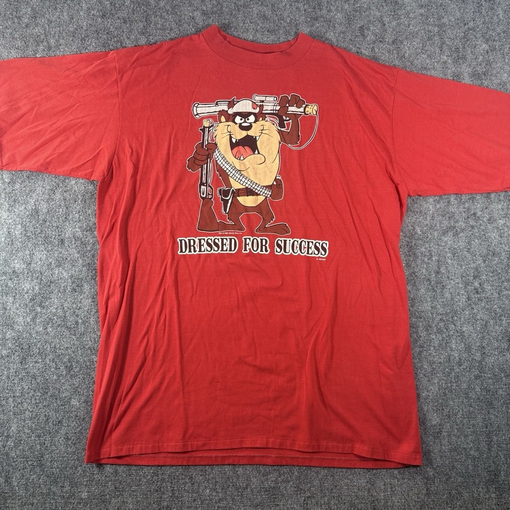 Vintage 90's Taz  Cartoon T-Shirt "ONE SIZE FITS ALL" (3XL?) Single Stitch